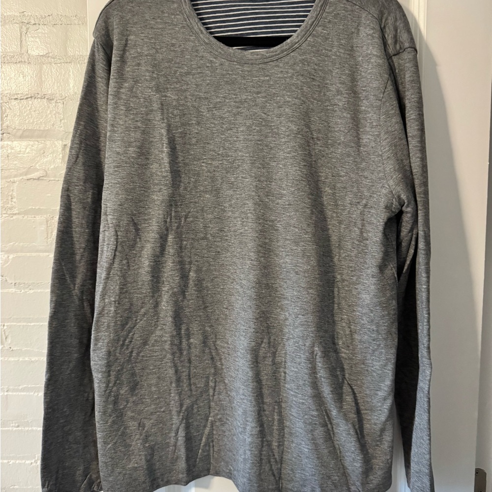 Faherty Reversible Gray/Navy Striped Men's Shirt XL